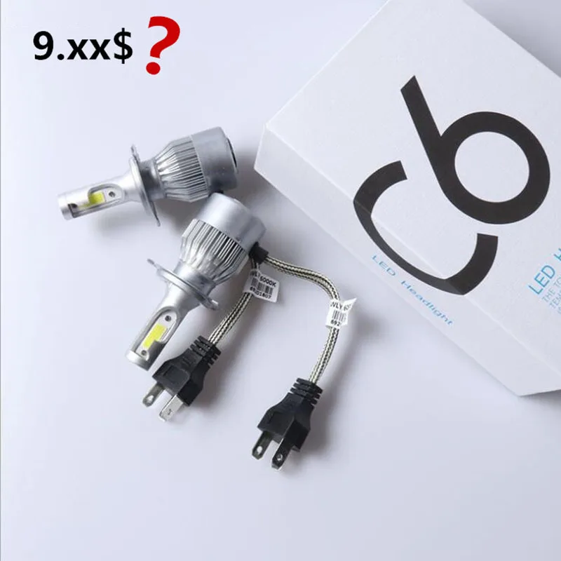C6 H1 H3 светодиодный фар Hulbs H7 Автомобильные фары H4 880 H11 HB3 9005 HB4 9006 H13 6000K 72W 12V 24V 8000LM