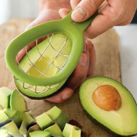 plastic handle avocado dice cube stainless steel slicer fruits melon cutter cuber kitchen appliances kitchen accessories tslm1