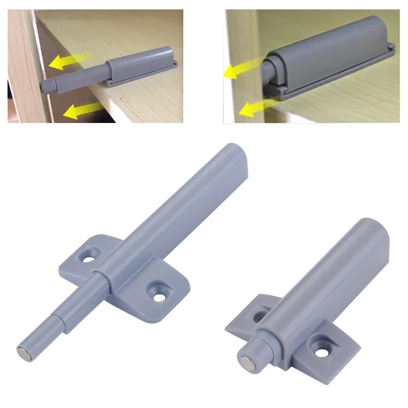

Myhomera Magnetic Cabinet Catches Cabinet Latch Push to Open Cupboard Drawer Door Touch Stop Damper Buffer Pull Push Invisible