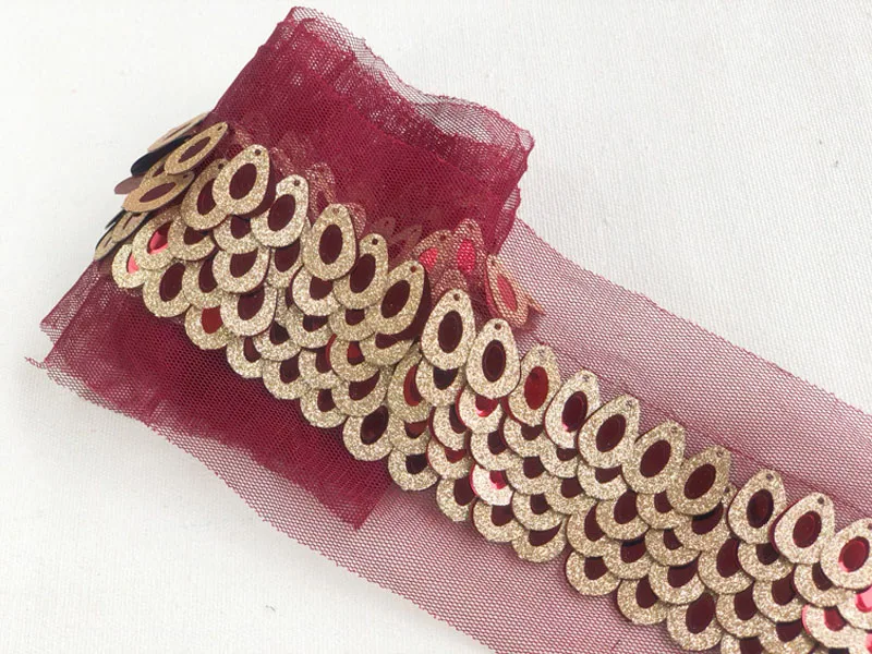 3 ярдов новый Spangle сетка ткань блестящая Блестящая лента для латинских танцев