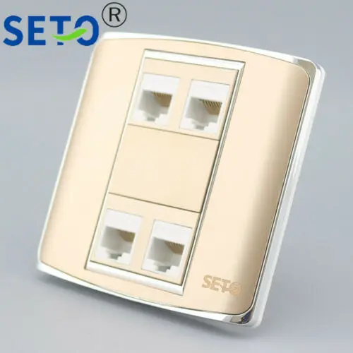 86 Type Four Ports RJ45 Cat6 Network Lan Wall Plate Socket Keystone Faceplate | Обустройство дома