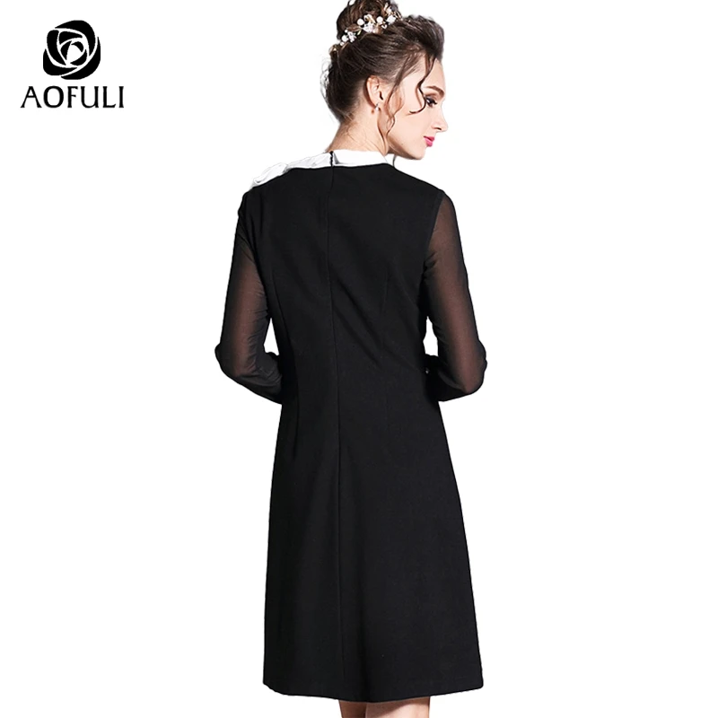 Размер-S нерегулярные контрастные черно-белые платья женские Роскошные