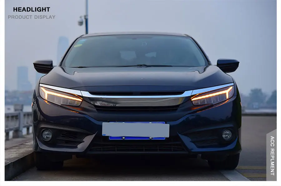 2 шт. светодиодный фары для Honda Civic- светодиодный Автомобильные фары ангельские глазки все светодиодный комплект протовотуманная подсветка Габаритные огни