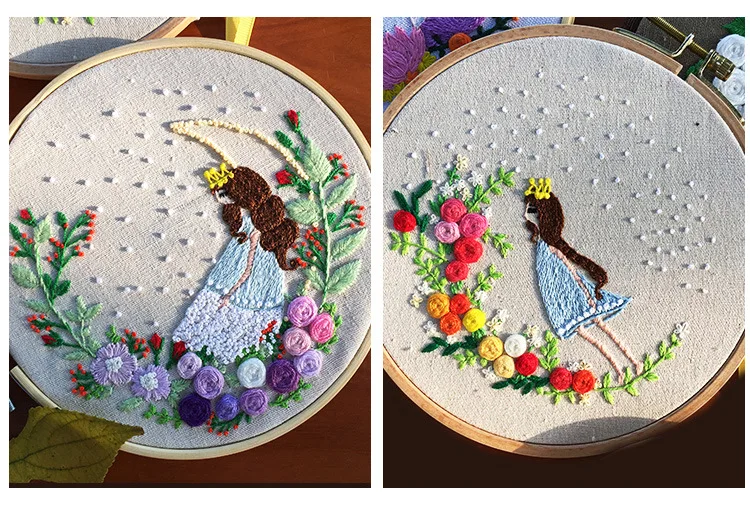 Diy Embroidery Material Package Beginners Manual Basic Fabrics Kit 3D Embroidery Ribbon Embroidery bead embroidery applique