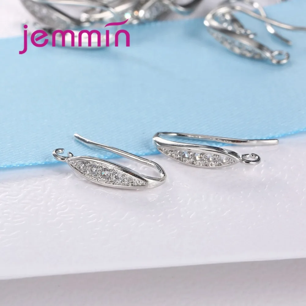 simple style elegant women diy earring hooks 10pcs hot 925 sterling silver brand jewelry accessories for ladies wholesale free global shipping