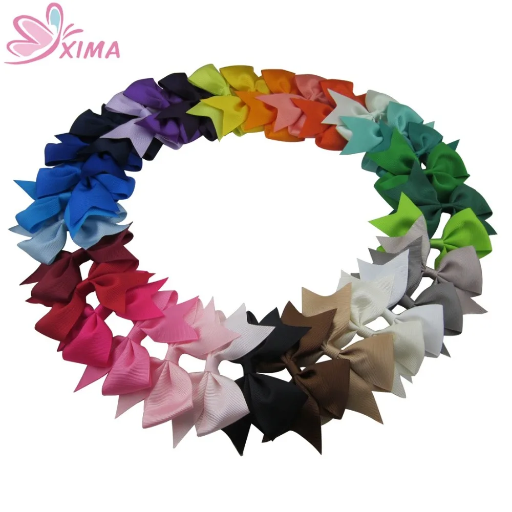 Бант резиновый детский с зажимами 3 5 дюйма 64 шт./лот|hair ribbon bow|ribbon bowchildren hair accessories |