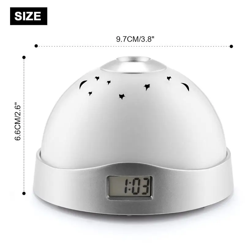Hobbylan креативный будильник красочная Луна Звезда проектор лампа Ночная украшение