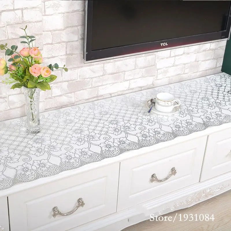 ПВХ скатерть пластиковая маслостойкая Скатерть с бронзовым принтом покрытие