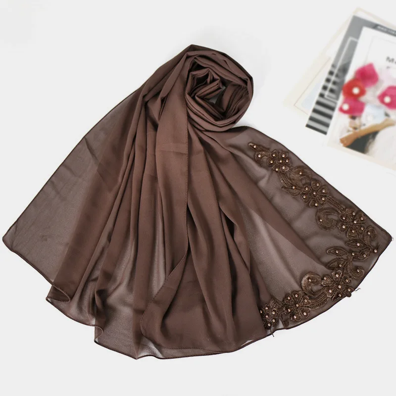 NEW women bubble chiffon solid color muslim head scarf shawls and wraps pashmina bandana female foulard soft hijab stores