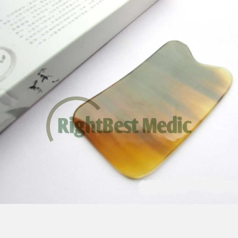 Yellow BUFFALO HORN GuaSha Board Health Care Massage Scrape guasha plates Slimming Guasha Tools Big Square Shape |