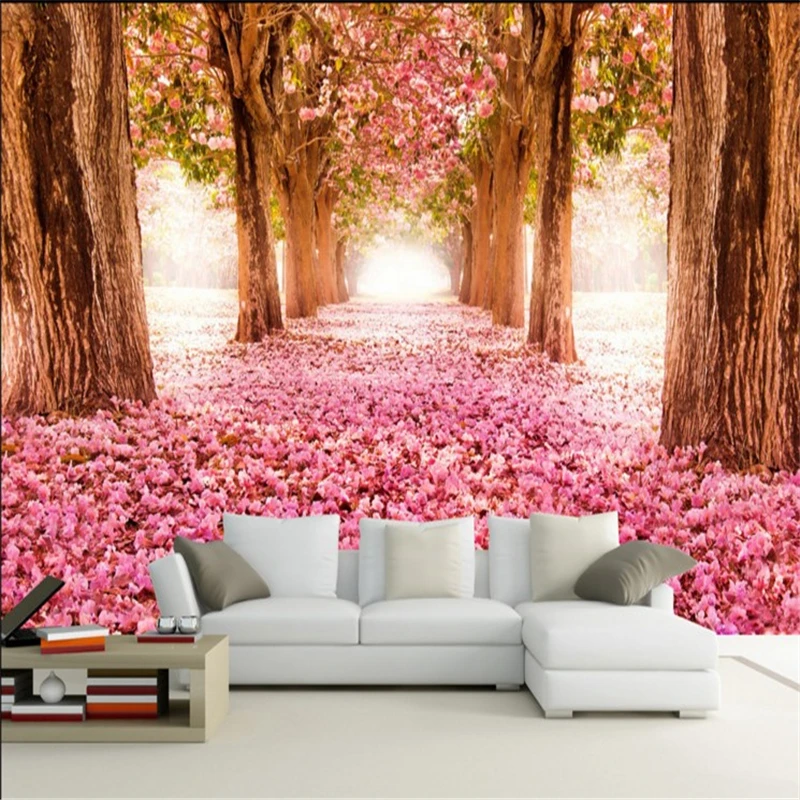 

beibehang Large custom wallpapers romantic cherry blossoms 3D fashionable bedroom sofa living room TV backdrop papier peint