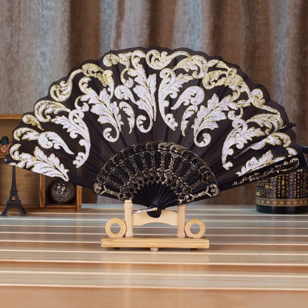 1 шт. складной веер из полиэстера 7 стилей|folding fan|decoration patterndecorating style |