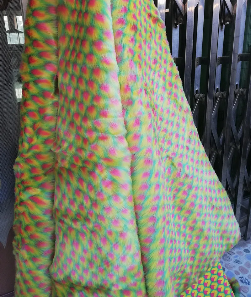 Высококачественная цветная плюшевая ткань из искусственного меха ручная работа