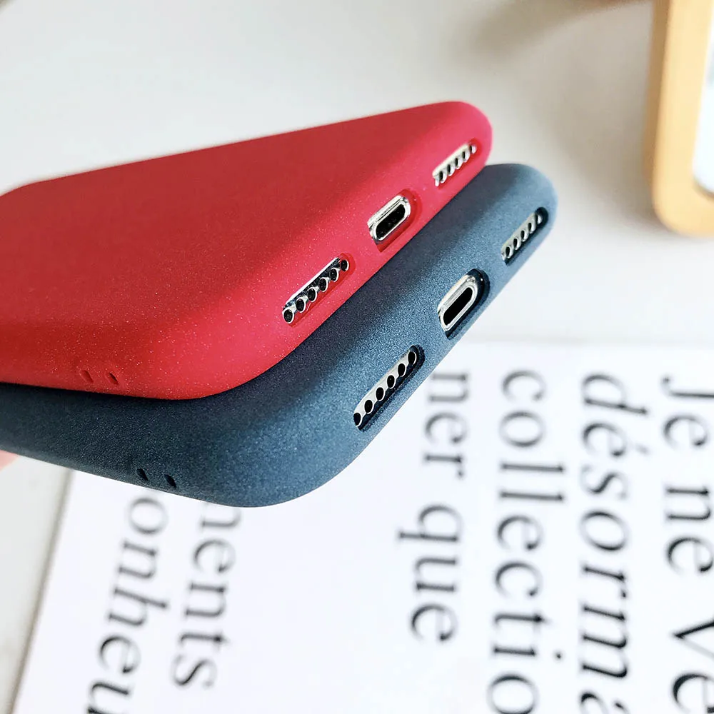 full cover Wool velvet texture paint pc tpu case for iphone 6 7 8 X coque Matte silicone cases 8plus XS |