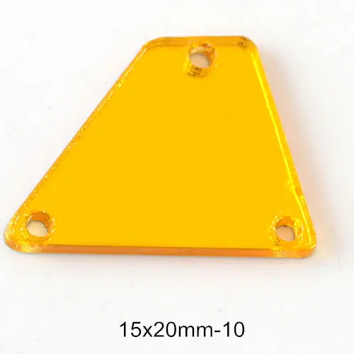 15X20mm-P10 50 шт золотые акриловые пришивные стразы с плоской задней стороной зеркальные акриловые золотые Пришивные из стразов для одежды аксессуары B7066 - Цвет: 15X20mm-P10