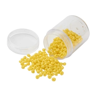 Yellow 4~ 5x3 мм Каплевидная форма, непрозрачный стеклянный бисер для самостоятельного изготовления ювелирных изделий, 4~ 5x3 мм, отверстие: 1 мм - Цвет: Yellow