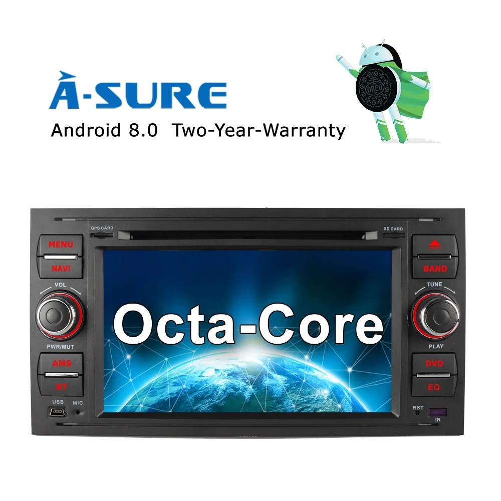 A-Sure Автомобильный мультимедийный плеер Android 8 0 gps Авторадио 2 Din 7 дюймов для