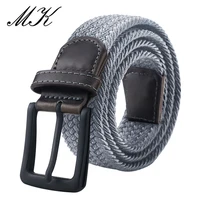 maikun canvas belts for men fashion metal pin buckle military tactical strap male elastic belt for pants jeans