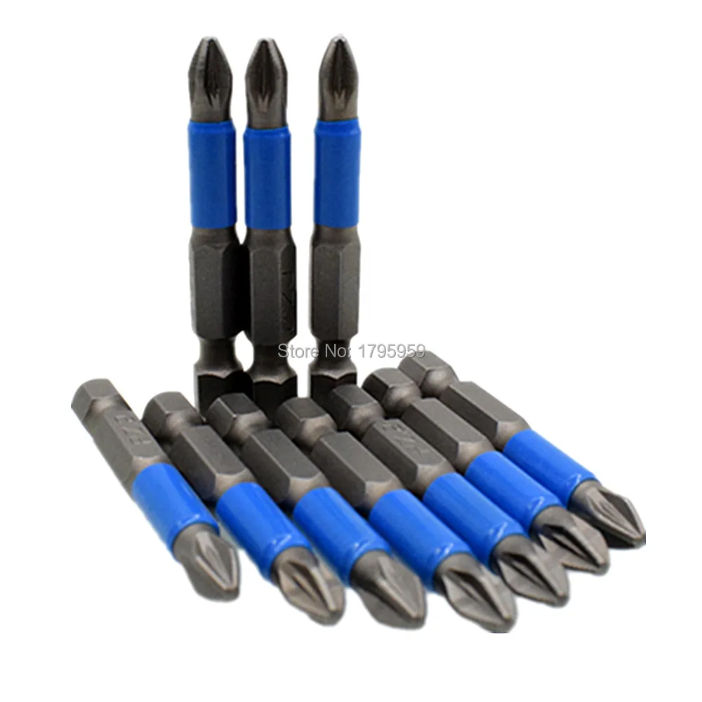 Набор Магнитных насадок для отвертки 10 шт. ударная насадка длиной 50 мм posiidriv PZ2 1/4