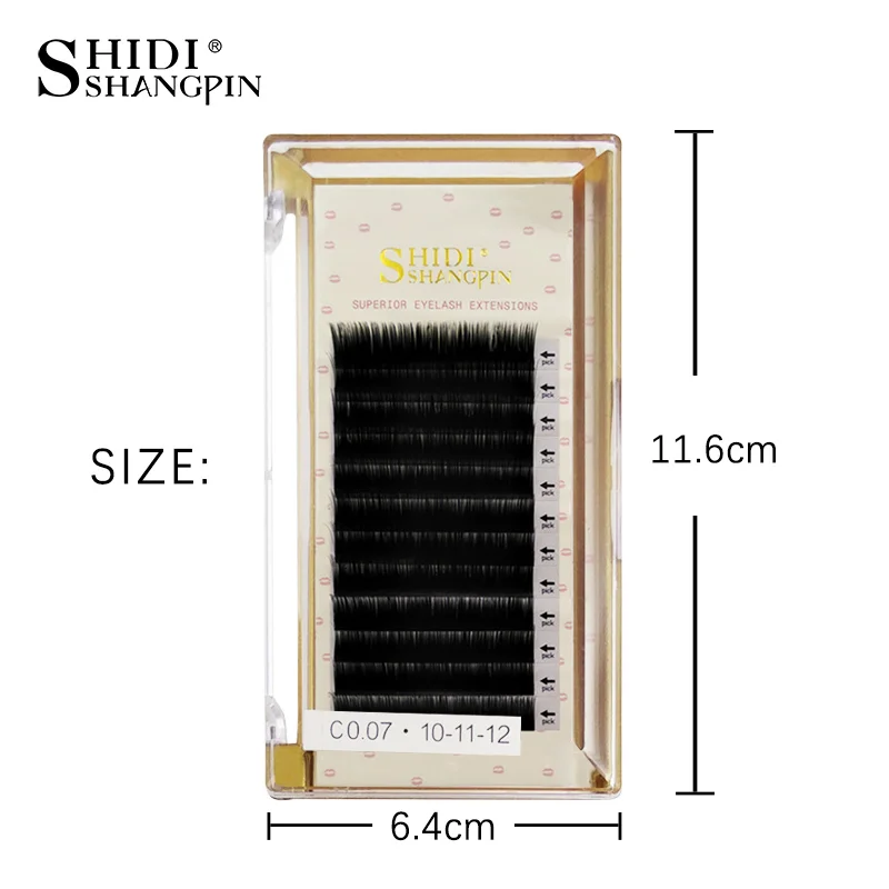 

SHIDISHANGPIN 12 rows mink eyelash extension mix 8-12mm individual eyelashes 0.07mm natural mink eyelashes maquiagem cilios