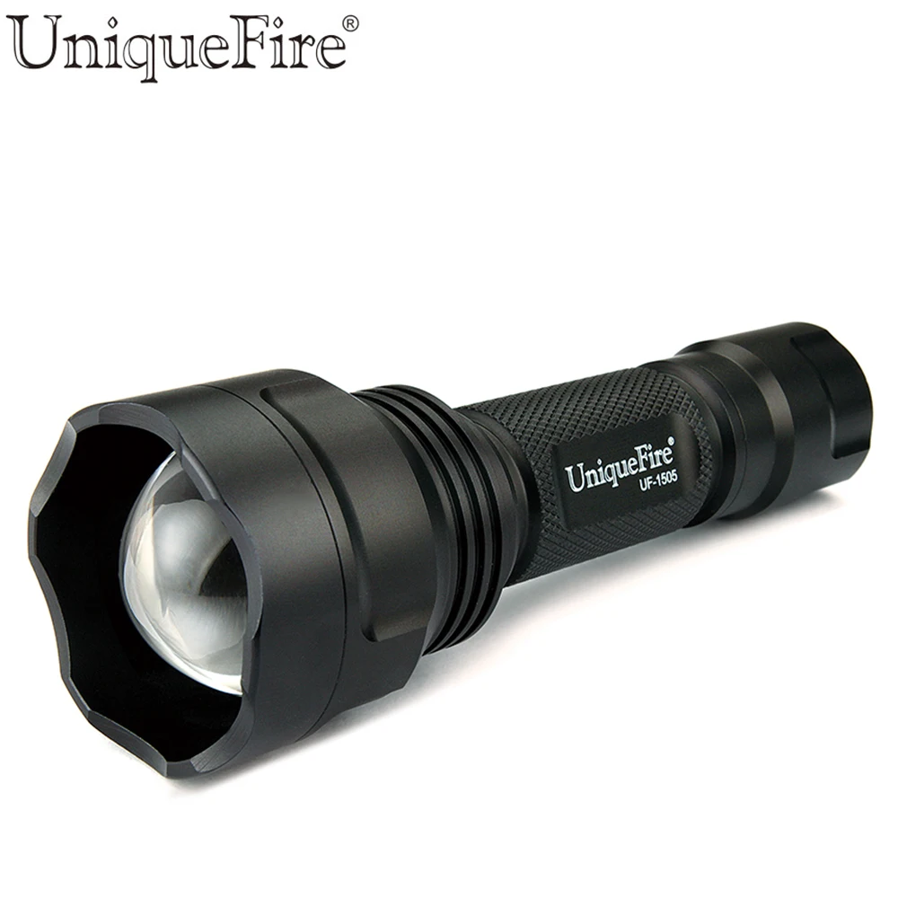 UniqueFire тактический фонарь красного света 1505 T38 XRE Zoom 3 режима военный качественный