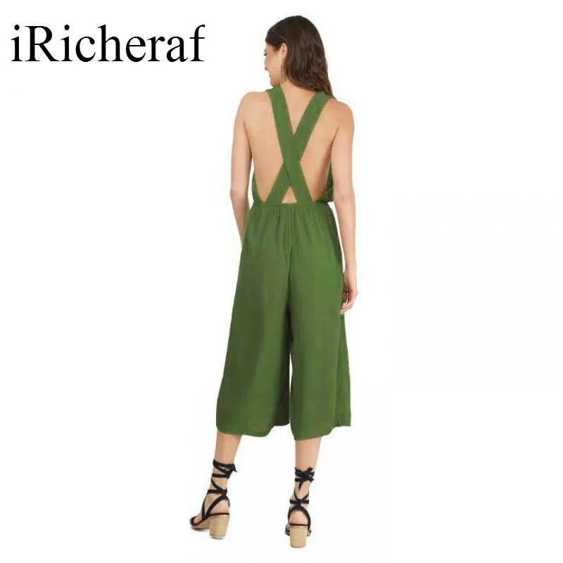 IRicheraf сексуальные женские комбинезоны и с v образным вырезом открытой спиной