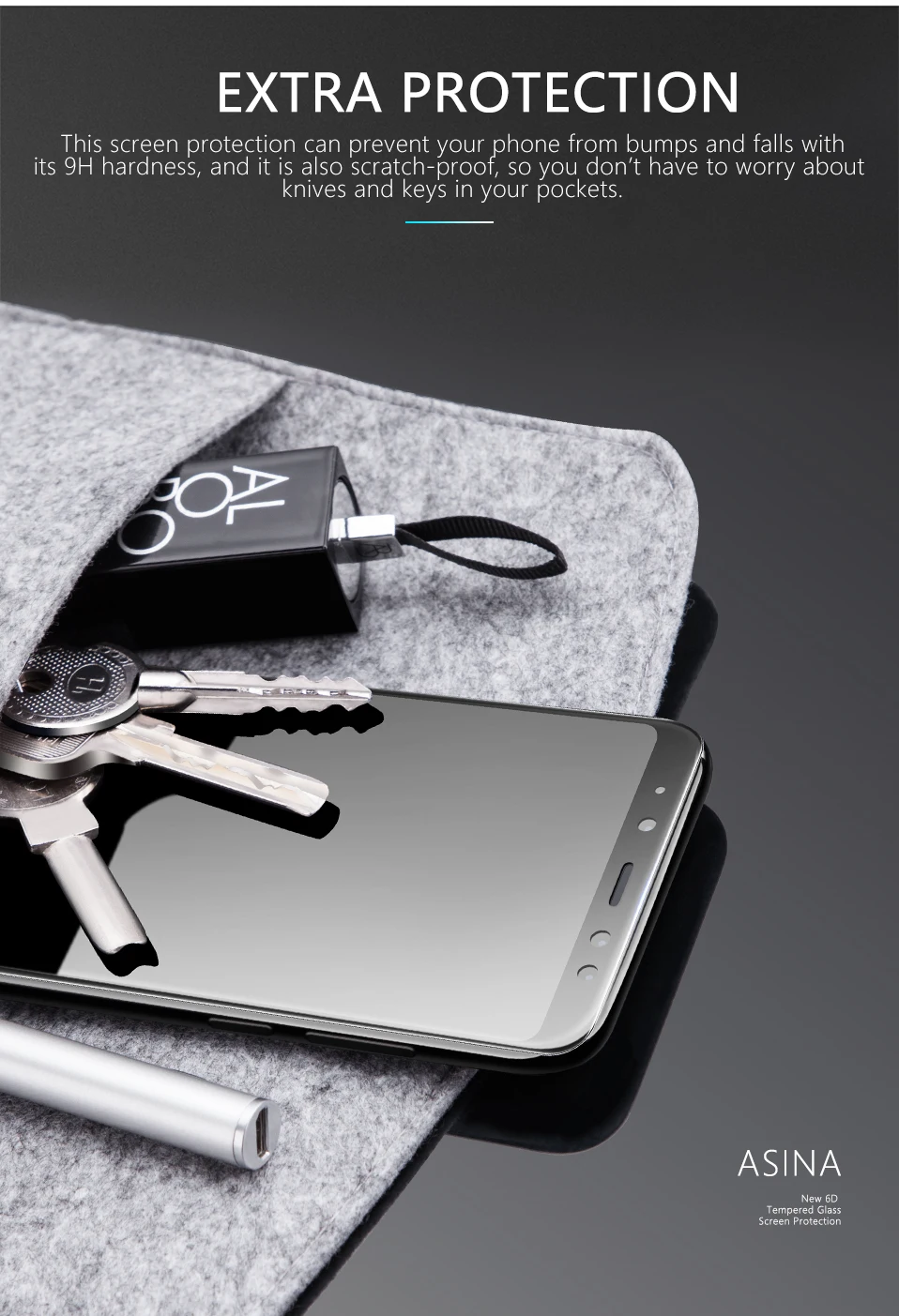 ASINA 6D протектор экрана для samsung Galaxy A5 Закаленное стекло пленка изогнутая полное покрытие протектор экрана для A8 J7