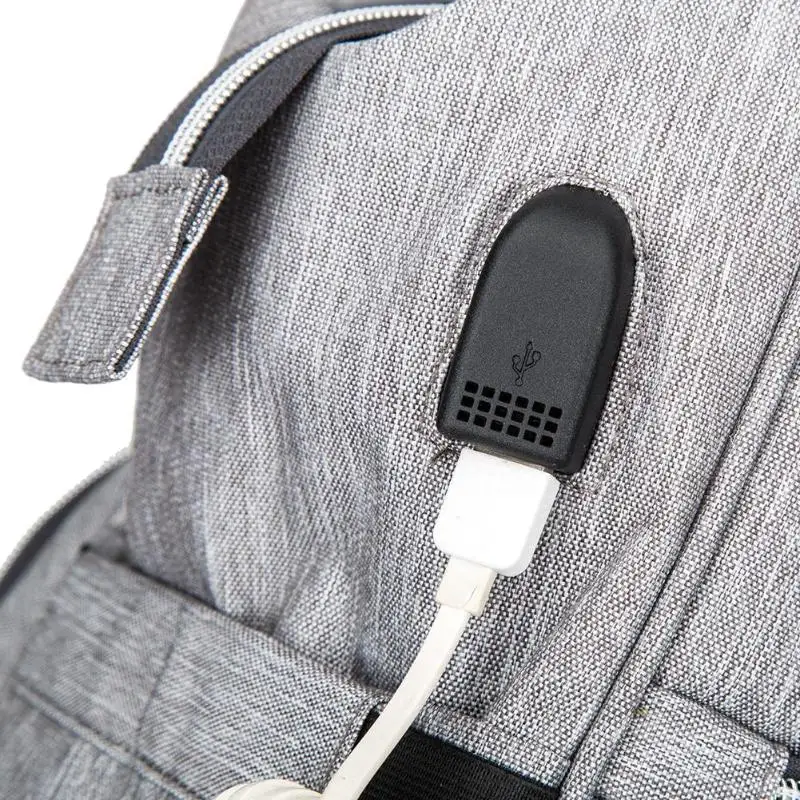 Одноцветная Детская сумка для подгузников с usb-портом, большие вместительные дорожные рюкзаки для кормления, органайзер для подгузников, Детская сумка, Bolsas Maternidade