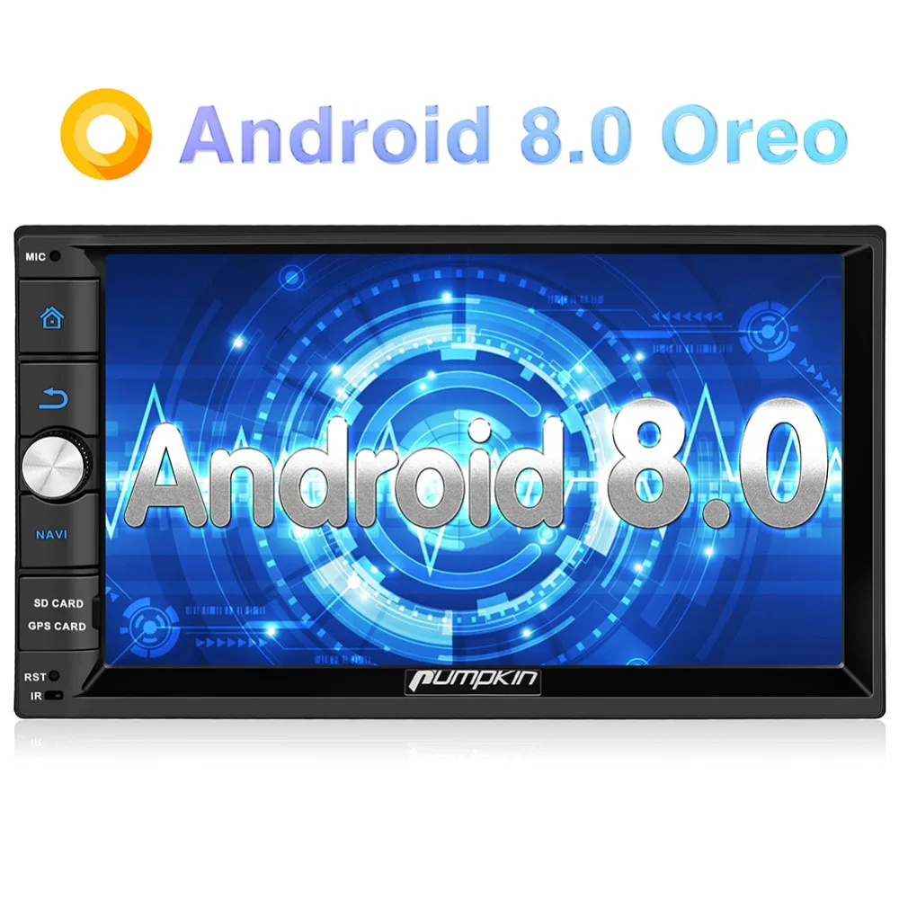 Pumpkin 2 Din 7 ''Android 8 0 универсальный GPS автомобильный радиоприемник без dvd плеера 2G