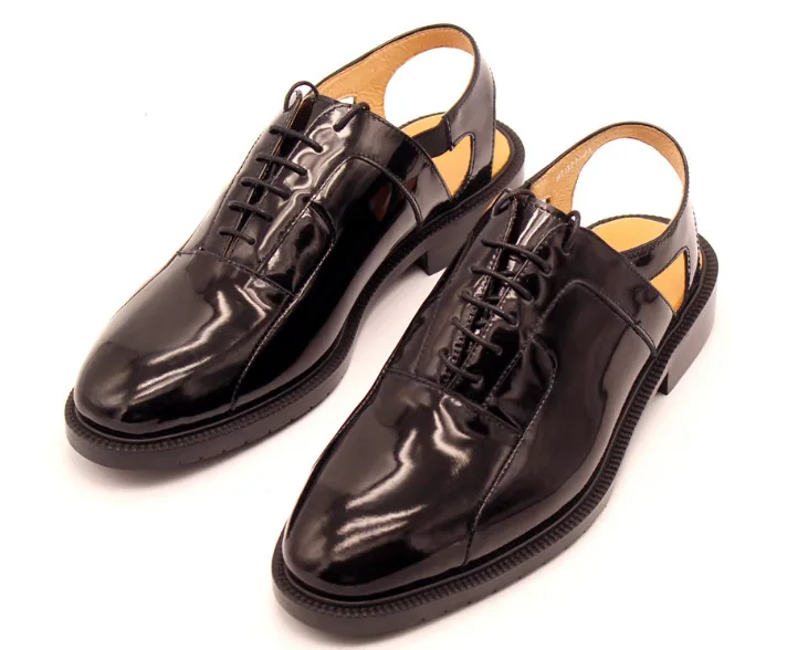 

Men Genuine Leather Handmade Retro After Hollow Out Lace Up Men Oxfords Men Large Size Breathable Solid Flat Youth Dress Shoes
