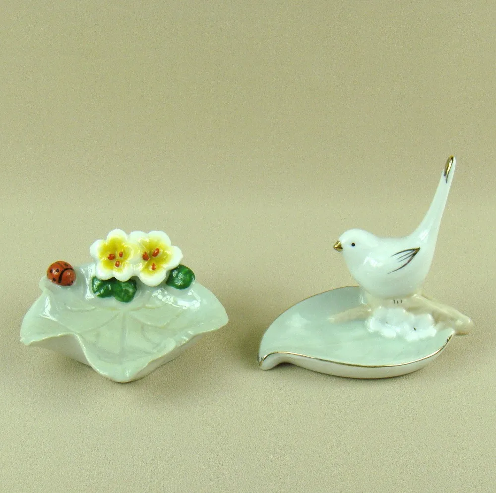 Фарфоровая птица блюдо для украшений декоративная керамическая подставка в виде