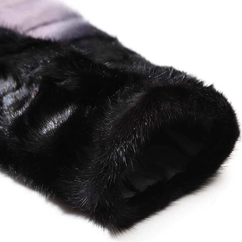 Jade-гордость 2017 элегантный норки Мех животных Шуба Зимние Для женщин Пальто для