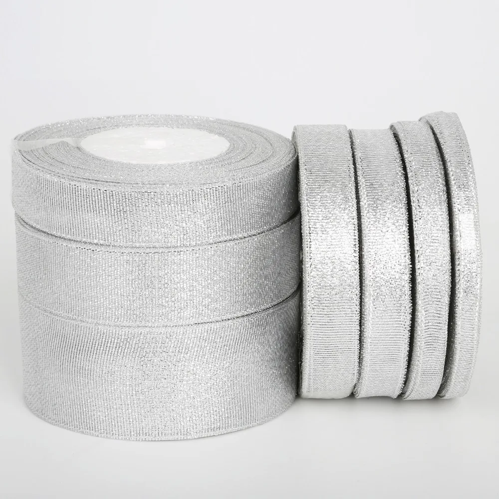 25 ярдов/лот ленты органзы блестящие для свадьбы ремесло лук украшения DIY