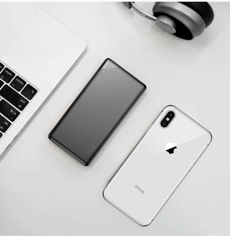 Baseus, 10000 мА/ч, Дополнительный внешний аккумулятор, Usb зарядное устройство для iPhone, мобильный телефон, внешний аккумулятор, портативный внешний аккумулятор, Двойной внешний аккумулятор, зарядное устройство
