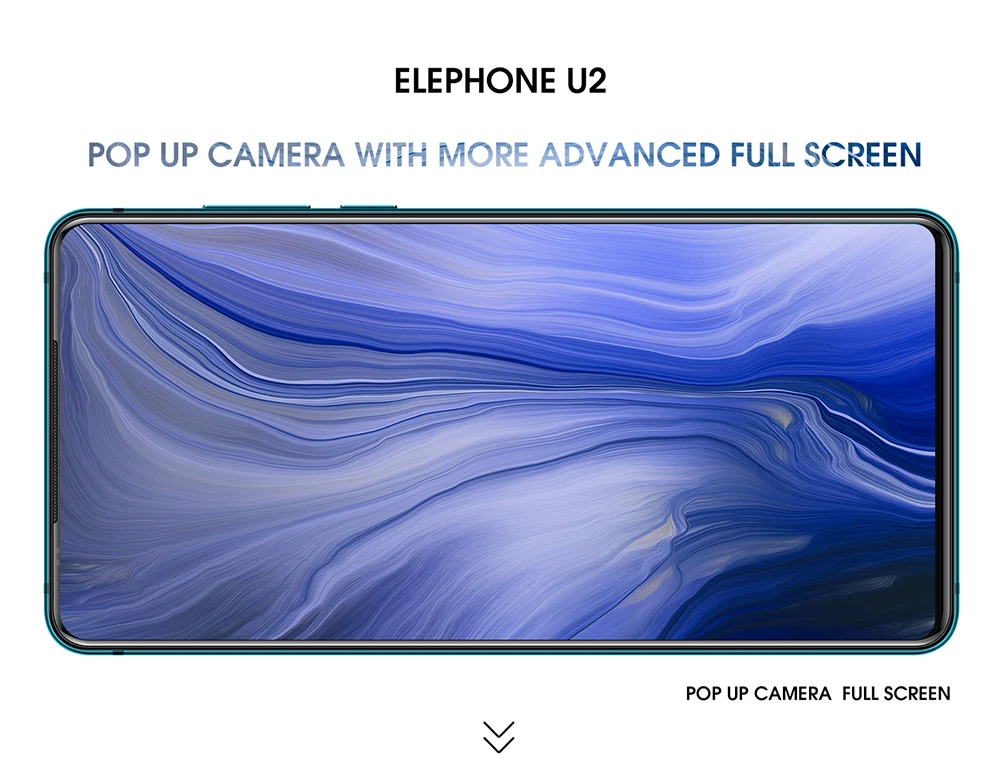 Elephone U2 16MP всплывающая камера 6,2" FHD+ экран Android 9,0 MT6771T Восьмиядерный 4/6GB 64/128GB Face ID 4G мобильный телефон