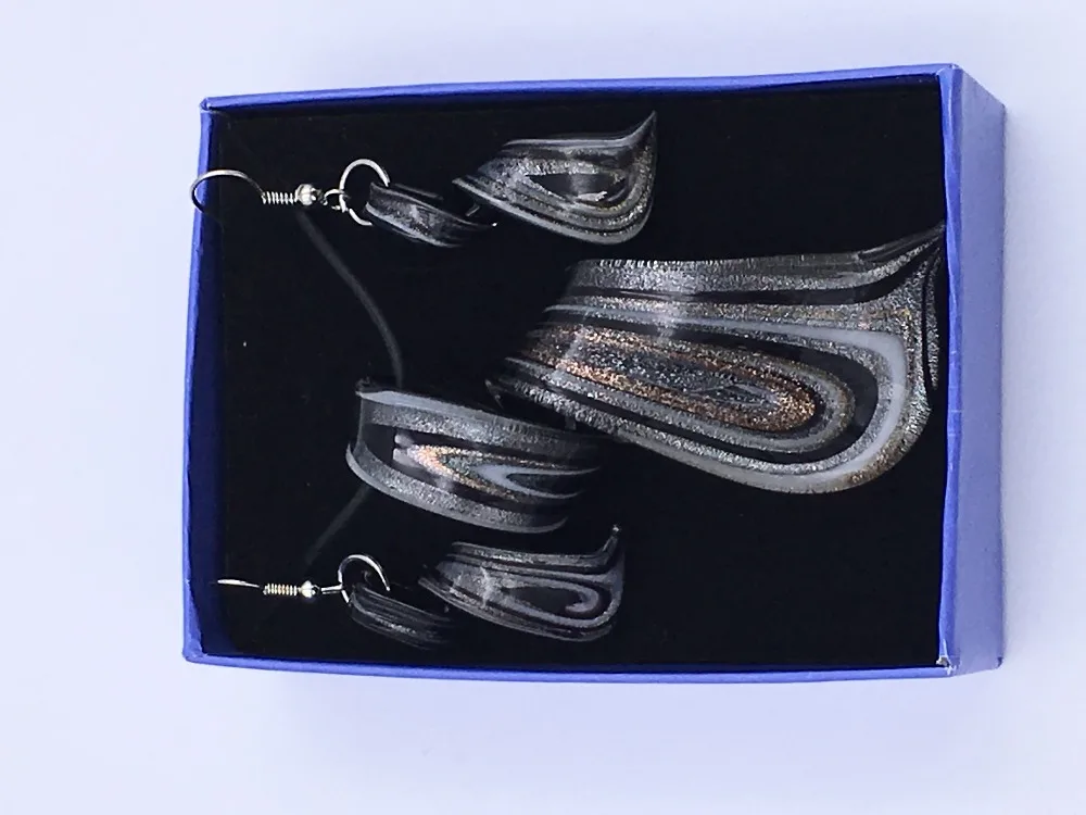 Серьги-подвески из муранского стекла 1 компл./лот | Украшения и аксессуары