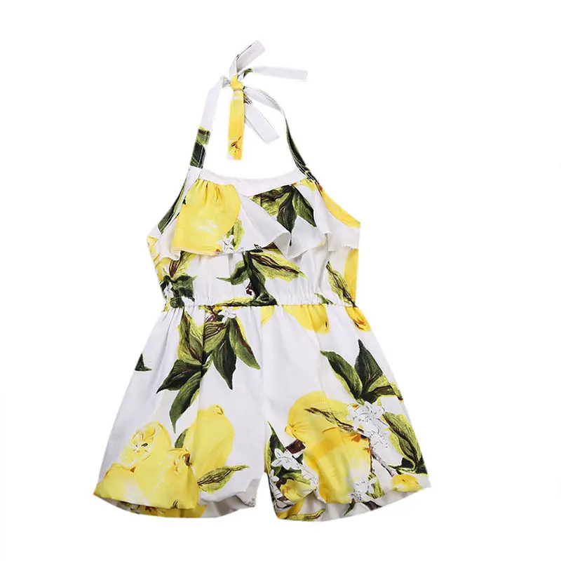 Одежда с изображением лимонов для малышей коллекция 2017 года Детский комбинезон