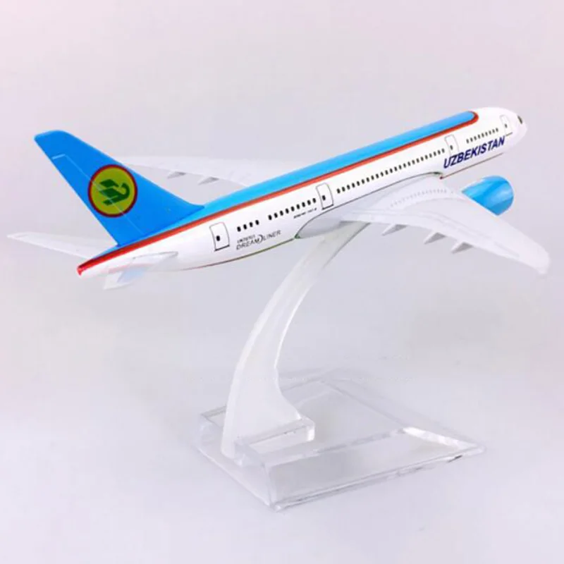 14 см 1:400 весы Boeing B787-800 Узбекистан Airlines W база Airbus металлического сплава самолет Airways Коллекционная дисплей Модель