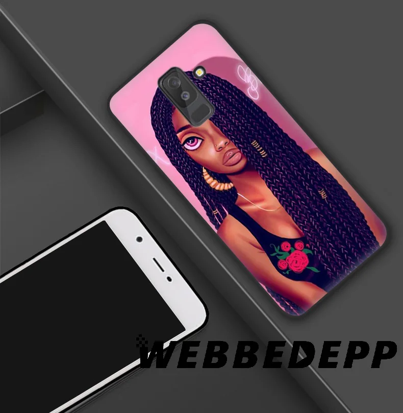 WEBBEDEPP афро Девушки Красочный Милый Мягкий силиконовый чехол для Samsung Galaxy A9 A8 A7 A6 Plus