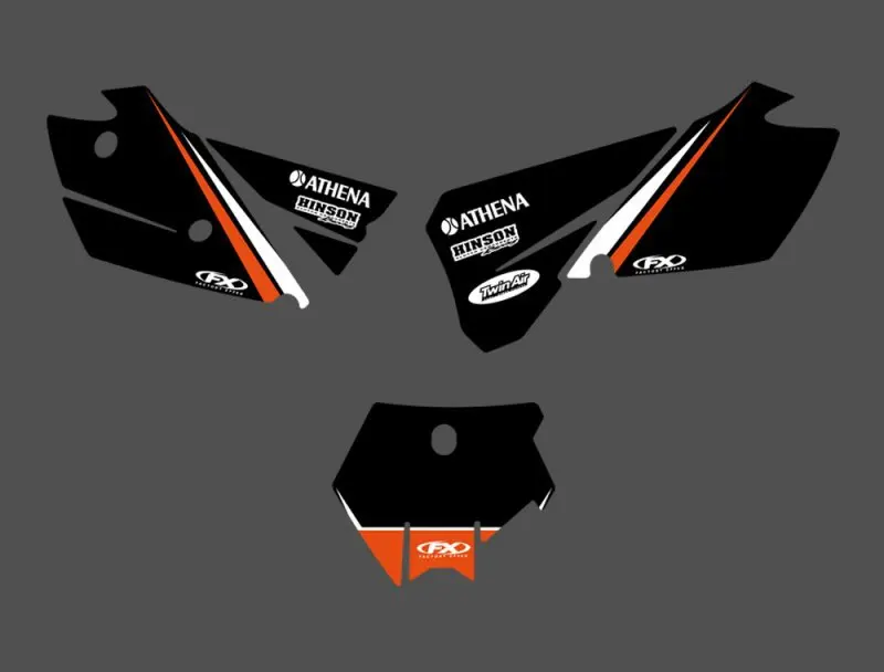 0294 новая команда графики с подходящими фонами для KTM SX 125 200 250 300 450 525 2003 2004|team