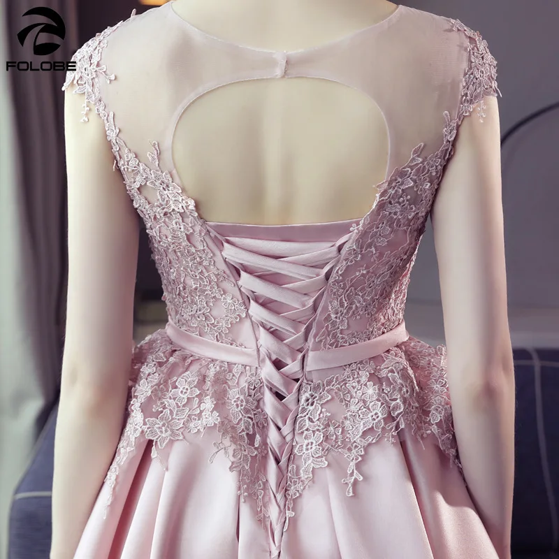 FOLOBE/Элегантные розовые вечерние платья до колена с рукавами крылышками и