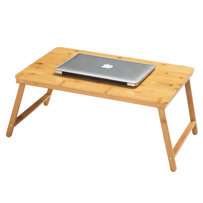 

Ergonomic Folding Portable Laptop Table Standing Study Desk Bamboo Furniture Bedroom Tables Minimalist Modern Bed Laptop Stand
