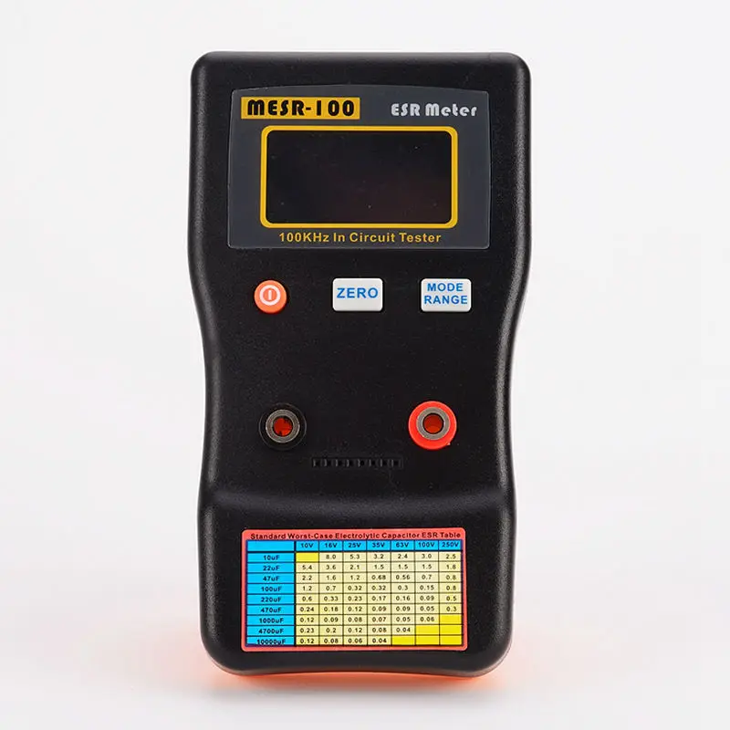 AutoRanging ESR Electrolytic Capacitor Low Ohm Meter Electronic Capacitive Resistance Tester 0.01 to 100R Online Test MESR-100
