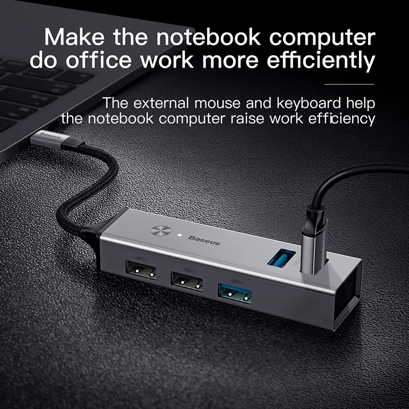 Baseus Мульти USB C концентратор к 3 0 USB3. Тип сплиттер для Macbook Pro Air несколько портов Type