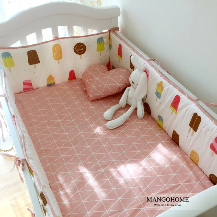 Набор постельных принадлежностей для детской кроватки 3 шт./компл. 100% хлопок