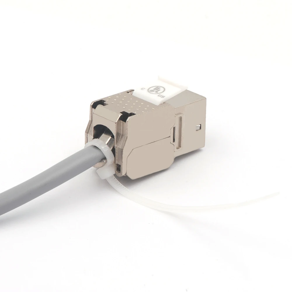 UL 3 шт. RJ45 Cat6 CAT.6 (класс Ea) 180 градусов экранированный металлический сети Keystone Jack для