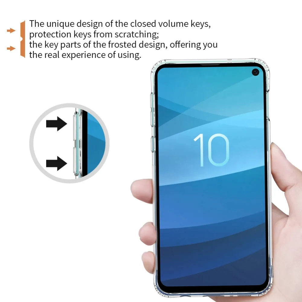 Чехол Nillkin силиконовый для Samsung Galaxy S10 E мягкий прозрачный чехол из тпу телефона