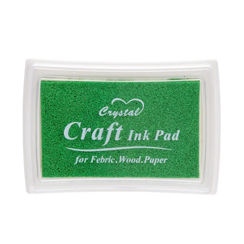 green Подушечка ручной работы DIY Craft Чернила на масляной основе Pad резиновая Марки Ткань дерево Бумага Скрапбукинг чернил Pad палец Краски Канцелярский набор - Цвет: green