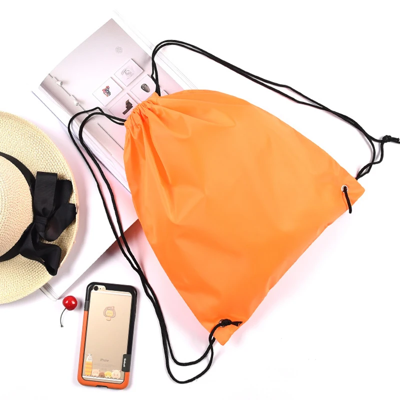Orange BalleenShiny нейлоновый шнурок сумки для хранения красочные утолщенные водонепроницаемые вещевой мешок для путешествий Спортивные сумки Sundries Neaten мешочек для хранения - Цвет: Orange