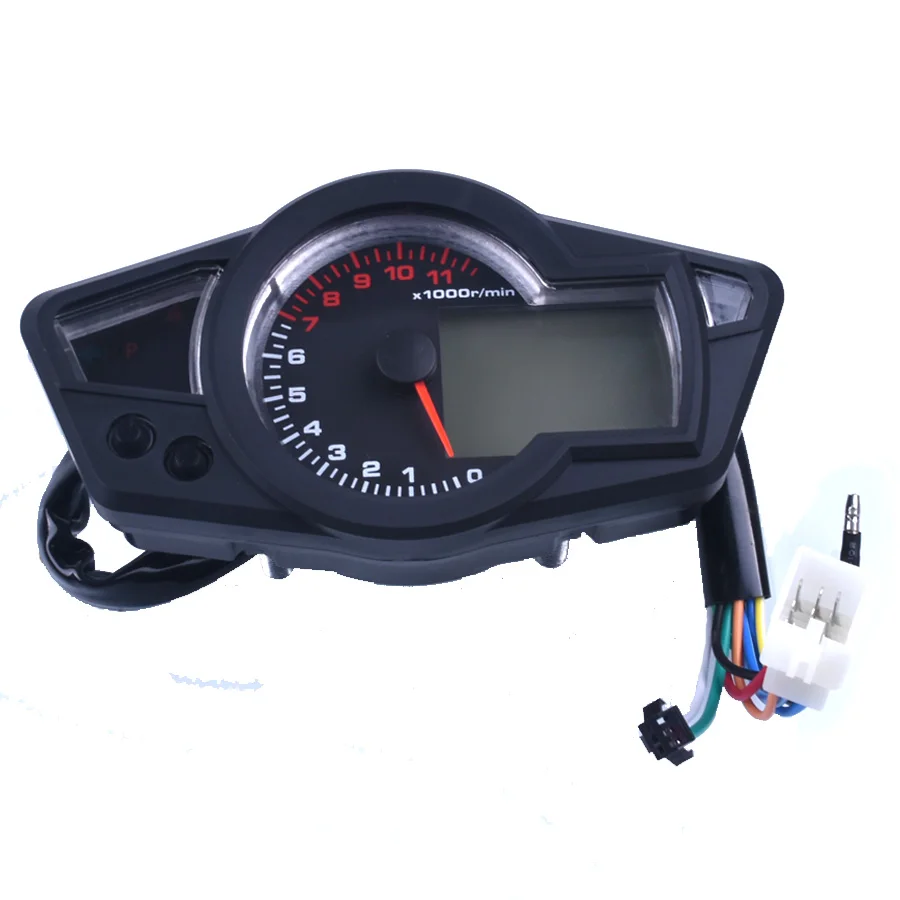 11000 об/мин 12 В ЖК цифровой спидометр тахометр одометр мотоцикл Km/h подсветка для